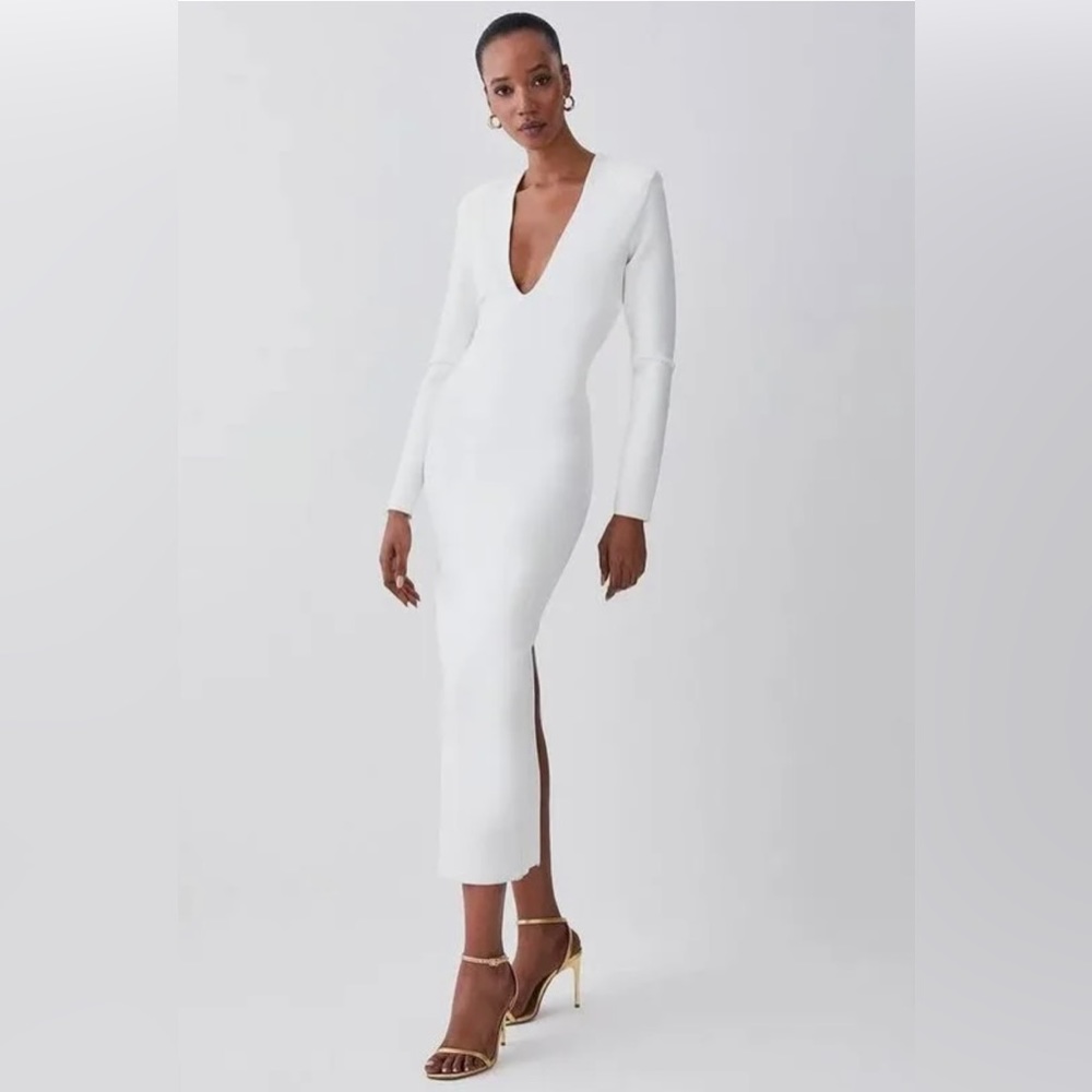 Karen Millen deep v neck  bandage dress
